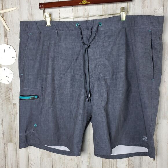 Zeroxposur Tsunami Swim Shorts Gray & Teal Size XXL - Picture 1 of 10